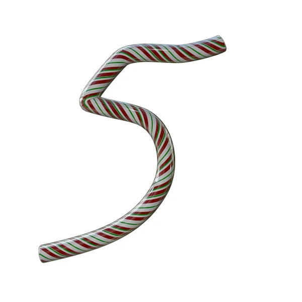 Glossy Candy Cane Holiday Text Typeface — Stock Photo, Image