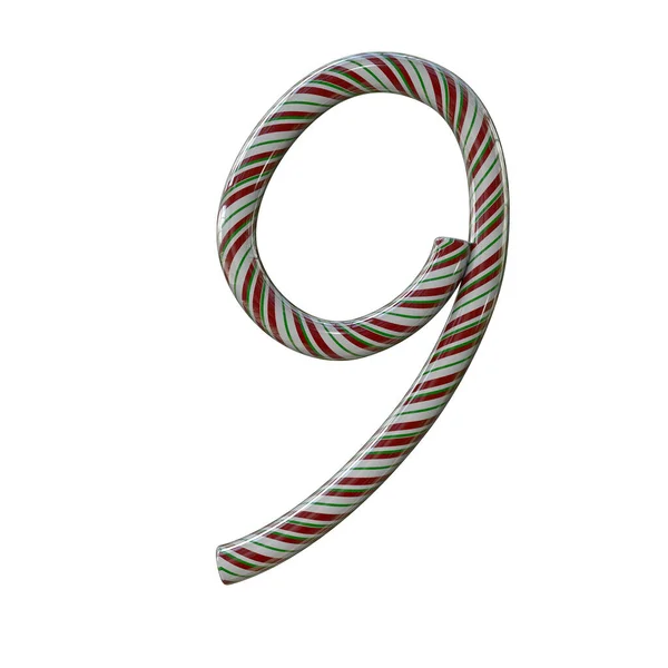 Férias Lustrosas Candy Cane Texto Typeface — Fotografia de Stock