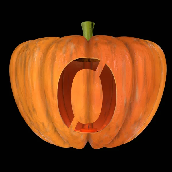 Carved Pumpkin Lantern Text Typeface — Stock Photo, Image