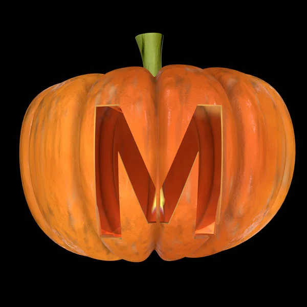 Carved Pumpkin Lantern Text Typeface — 스톡 사진
