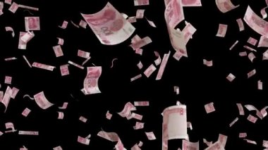 100 Çinli Yuan Renminbi alfa kanalı ile sonsuz bir döngüye giriyor.