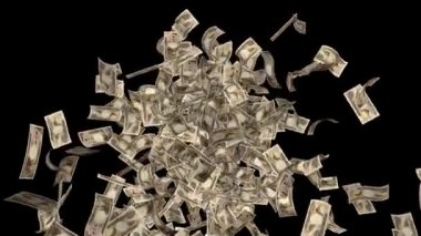 Ekran döngüsünün ortasından yayılan 10K Japon YEN banknotları