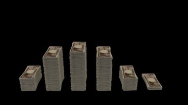  10K Japon YEN banknotları alfa kanalı ile dalgalanır.