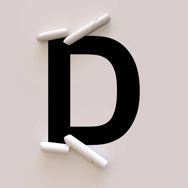 Papier Wyciąć Roll Typeface — Zdjęcie stockowe