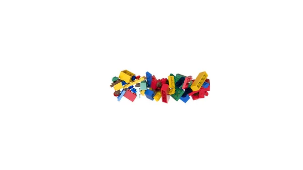 Karıştırılmış Renkli Tuğlalar Bloklar Yazı Tipi Yazı Tipi Paneli — Stok fotoğraf