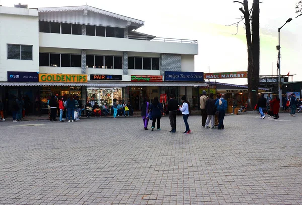 Menschen Genießen Sightseeing Der Darjeeling Mall Westbengalen Indien — Stockfoto