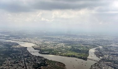 Ho Chi Minh şehri uçaktan görüldü