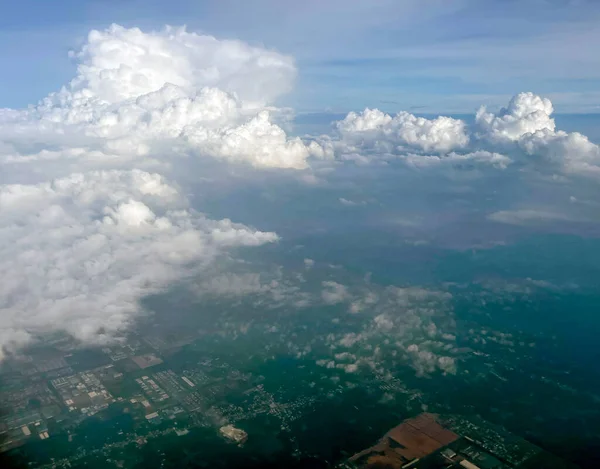 Schöne Aussicht Aus Dem Flugzeug — Stockfoto