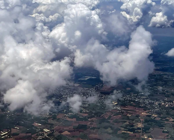 Chi Minh Stadt Vom Flugzeug Aus Gesehen — Stockfoto