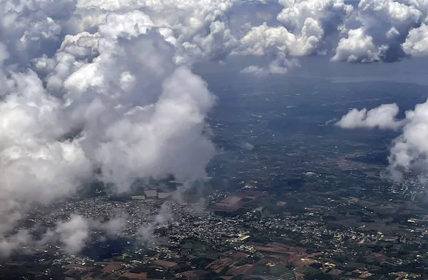 Cidade Chi Minh Vista Avião — Fotografia de Stock