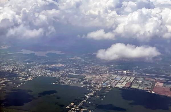 Cidade Chi Minh Vista Avião — Fotografia de Stock