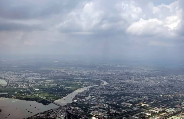 飛行機から見たホーチミン市 — ストック写真