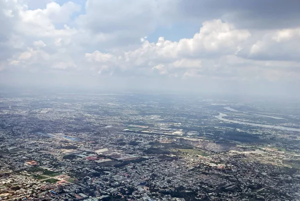 Cidade Chi Minh Vista Avião — Fotografia de Stock