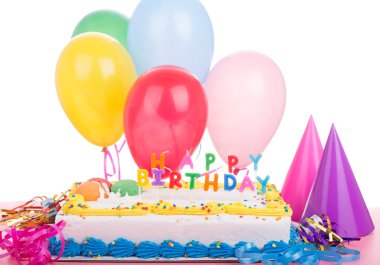 Doğum günü pastası ve dekorasyon