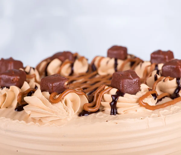 Fechar de um bolo de chocolate — Fotografia de Stock