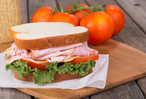 Delicious Ham Sandwich — Stock Photo, Image