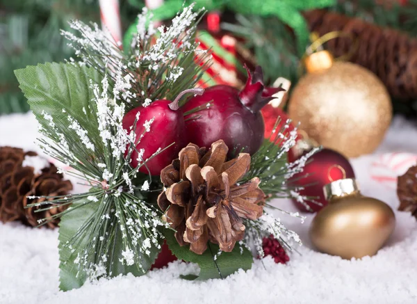 Enfeites decorativos de Natal — Fotografia de Stock
