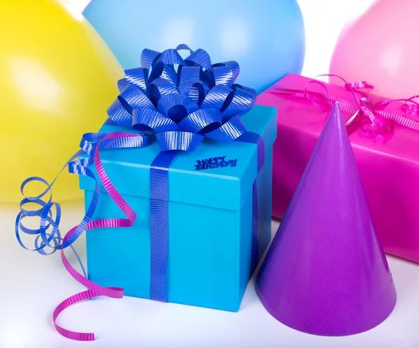 Blue Birthday Box — Stock Photo, Image