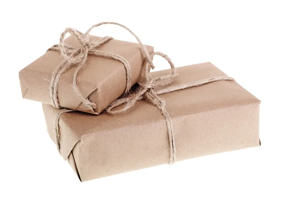 Two Brown Packages — Stock Photo, Image