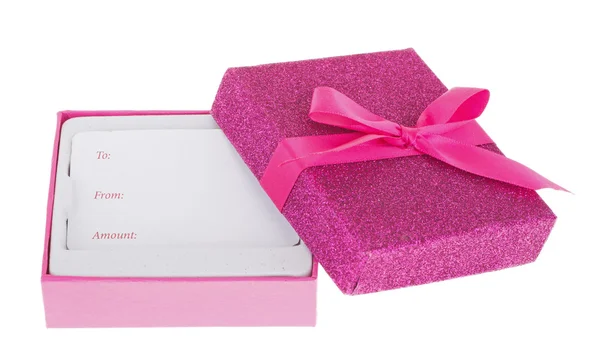 Caja de regalo rosa — Foto de Stock