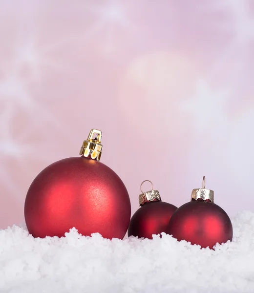 Palle rosse di Natale — Foto Stock