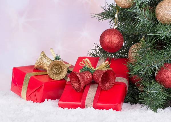 Christmas Presents and Decorations Stock Photo