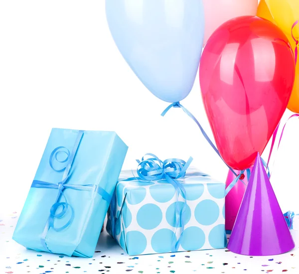 Kék születésnapi ajándék — Stock Fotó