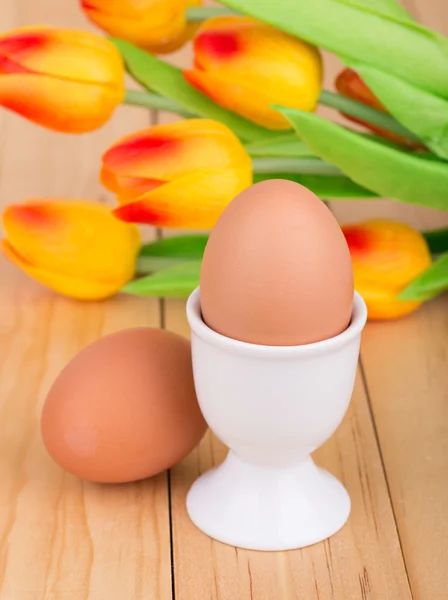 Velikonoční vajíčko v kelímku — Stock fotografie