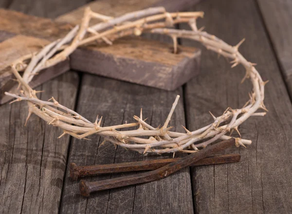 Crown of Thorns and Nails — Stock Photo, Image