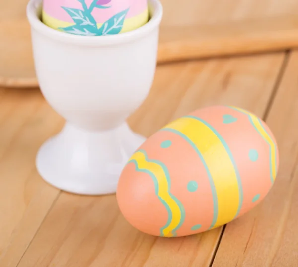 Decorated Easter Eggs and Cup — Stock Photo, Image