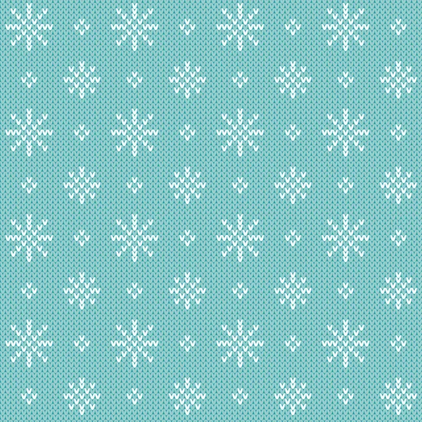 Рождественский Свитер Снежинки Бесшовный Узор Связанный Зимний Узор Маленькими Белыми — стоковый вектор