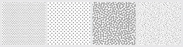 黒と白のシームレスなパターン 手描きの円 ステッチの十字 白い背景のマーク — ストックベクタ
