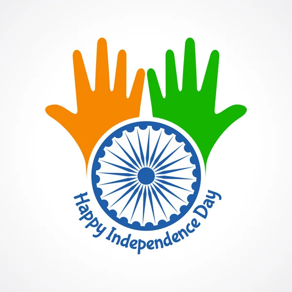 Χαιρετισμός ημέρας ανεξαρτησίας με το χέρι διάνυσμα απόθεμα — Διανυσματικό Αρχείο