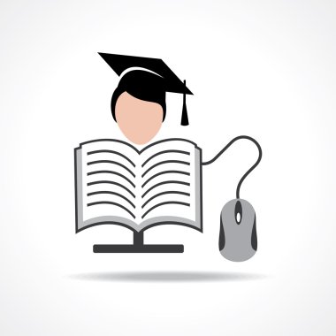 Bilgisayar eğitimi konsepti stok vektörü