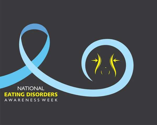 Vektorová Ilustrace National Eating Disorders Awareness Week Pozorovaná Posledním Únorovém — Stockový vektor