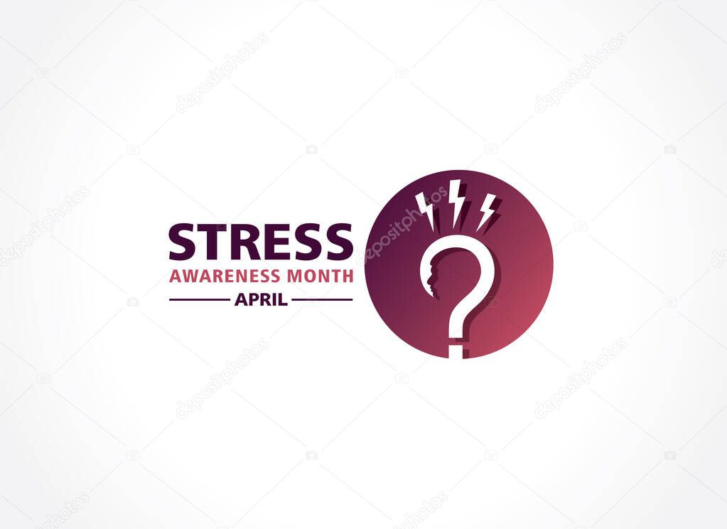 Vector Illustration of Stress Awareness Month observed in April every year