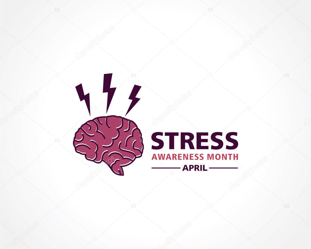 Vector Illustration of Stress Awareness Month observed in April every year