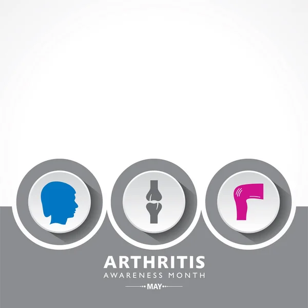Vector Illustration Arthritis Awareness Month Observed Every Year May Una — Vector de stock