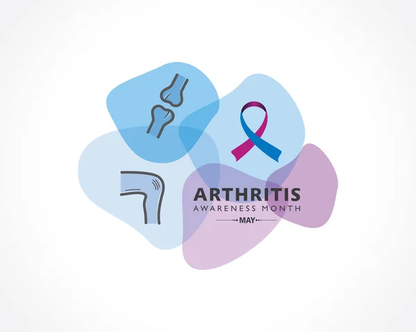 Vector Illustration Arthritis Awareness Month Observed Every Year May Una — Archivo Imágenes Vectoriales