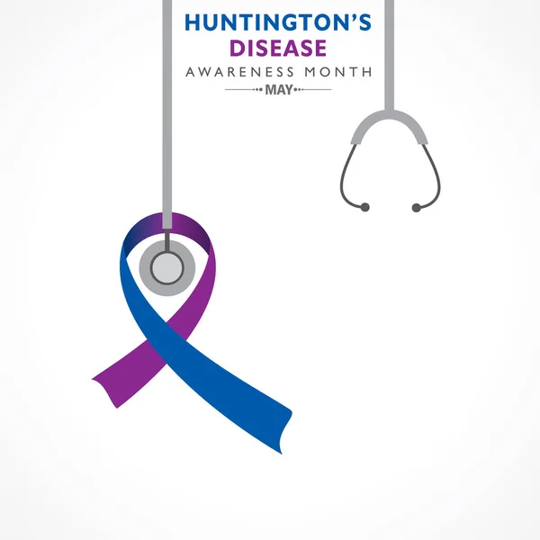 Vektorillustration Des Huntington Disease Awareness Month Der Mai Beobachtet Wurde — Stockvektor