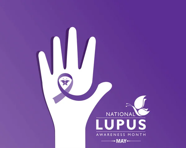 Vector Illustration Lupus Awareness Month Observed May — Stock Vector