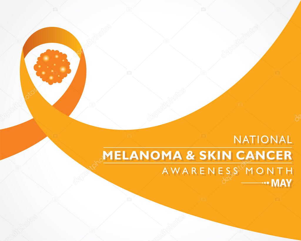 Vector Illustration of Melanoma and Skin Cancer Awareness Month observed in May.