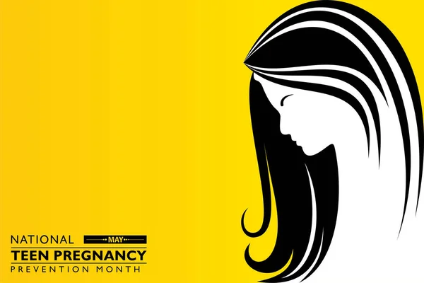 Vektor Illustration Des National Teen Pregnancy Month Der Mai Den — Stockvektor