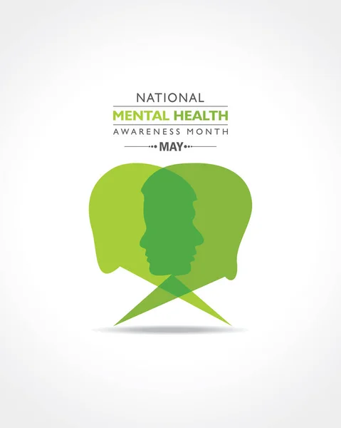 Vector Illustratie Van Nationale Mental Health Awareness Maand Waargenomen Mei — Stockvector