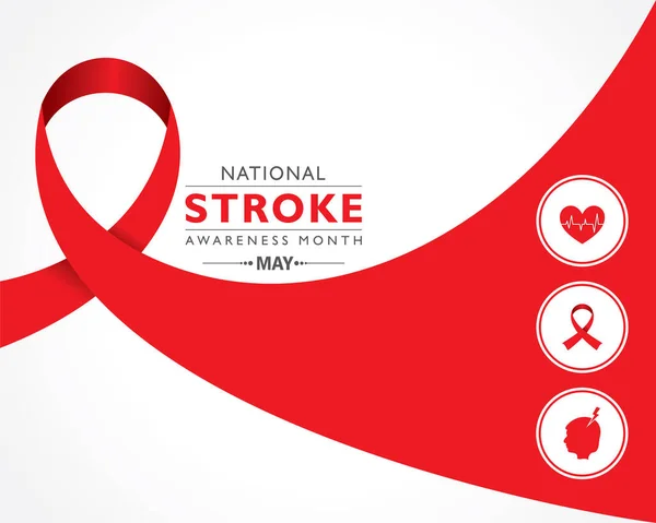 Vector Illustration National Stroke Awareness Month Observed May Royalty Free Stock Illustrations