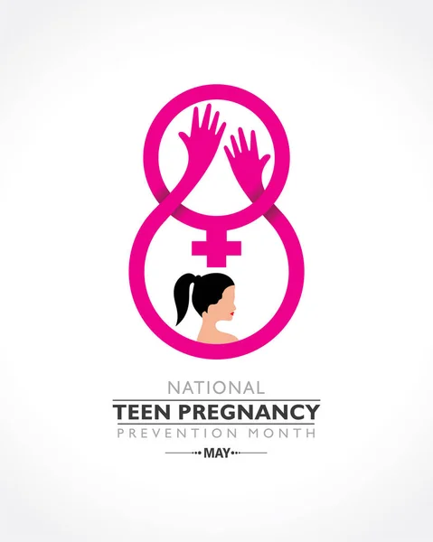 Διανυσματική Απεικόνιση Του Εθνικού Μήνα Πρόληψης Εγκυμοσύνης Εφήβων Που Παρατηρήθηκε Royalty Free Εικονογραφήσεις Αρχείου