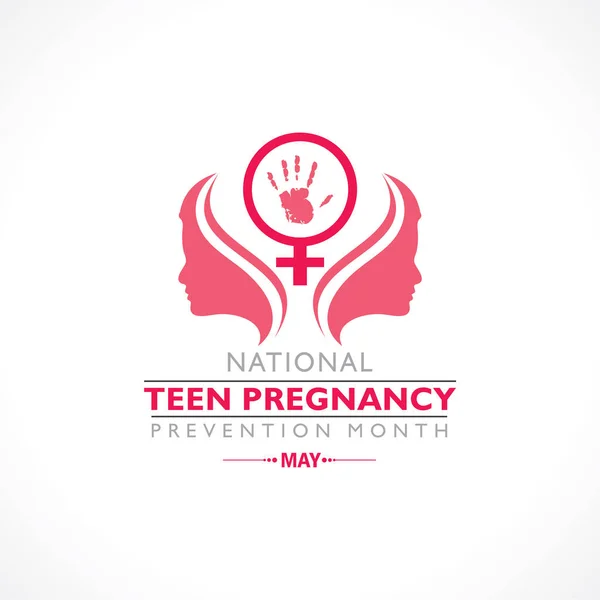 Διανυσματική Απεικόνιση Του Εθνικού Μήνα Πρόληψης Εγκυμοσύνης Εφήβων Που Παρατηρήθηκε Royalty Free Διανύσματα Αρχείου