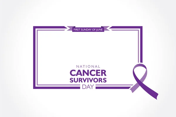 벡터화 생존자의 Vector Illustration Cancer Survivants Day 일요일에 관측되었다 로열티 프리 스톡 벡터