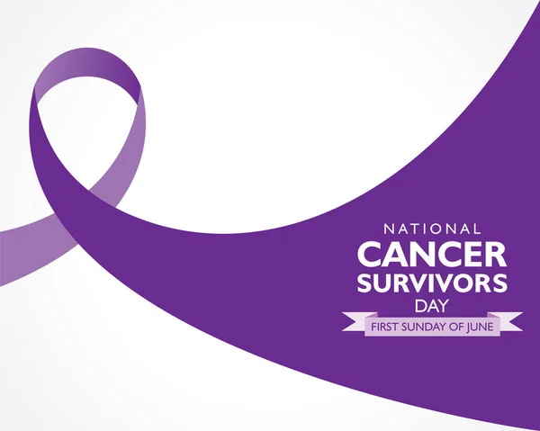 벡터화 생존자의 Vector Illustration Cancer Survivants Day 일요일에 관측되었다 로열티 프리 스톡 일러스트레이션