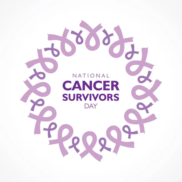 벡터화 생존자의 Vector Illustration Cancer Survivants Day 일요일에 관측되었다 벡터 그래픽